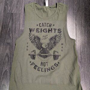 Barbells And Ponytails  "Catch Weights" Tank Top Sz S